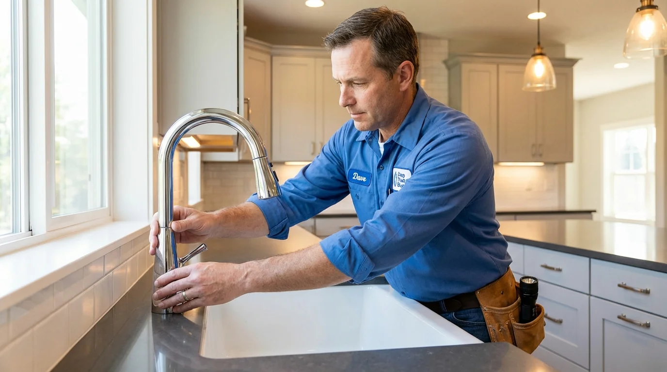 Kitchen faucet installation by Johns Plumbing LLC in Connelly Springs